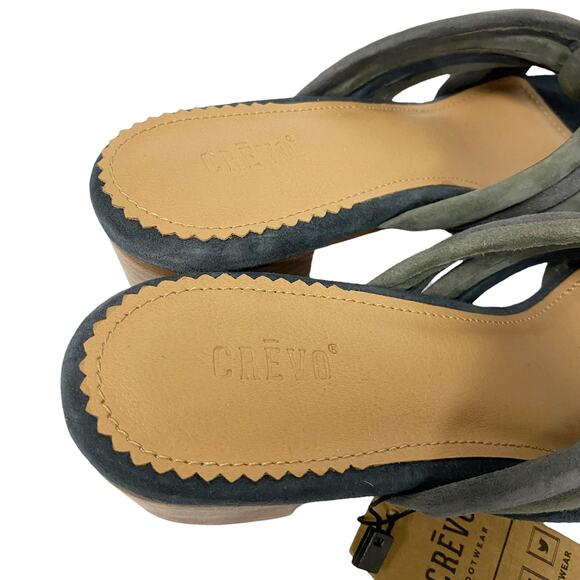 Crevo Womens Size 8 Rubie Suede Knotted Slip-On Heeled Sandal - Picture 3 of 6